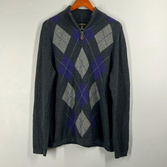 Men’s, Cashmere Sweater, Ethan Pierce, XL, Multi - Picture 2 of 7